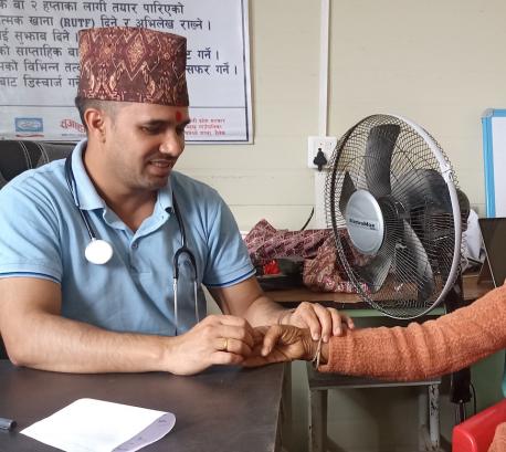 Dr. Dharma Raj Regmi is the medical superintendent at the Dailekh District Hospital Health Service in Nepal. 