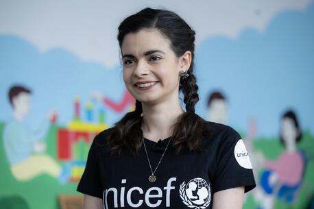 Newly appointed UNICEF Ambassador Aria Mia Loberti