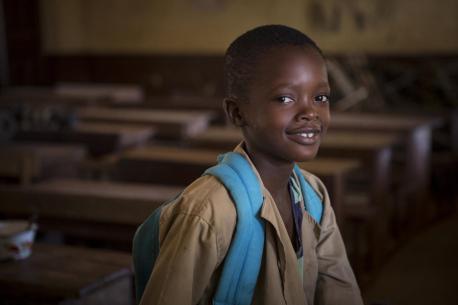 A boy from Guinea who received UNICEF support during and after the Ebola outbreak in 2015.