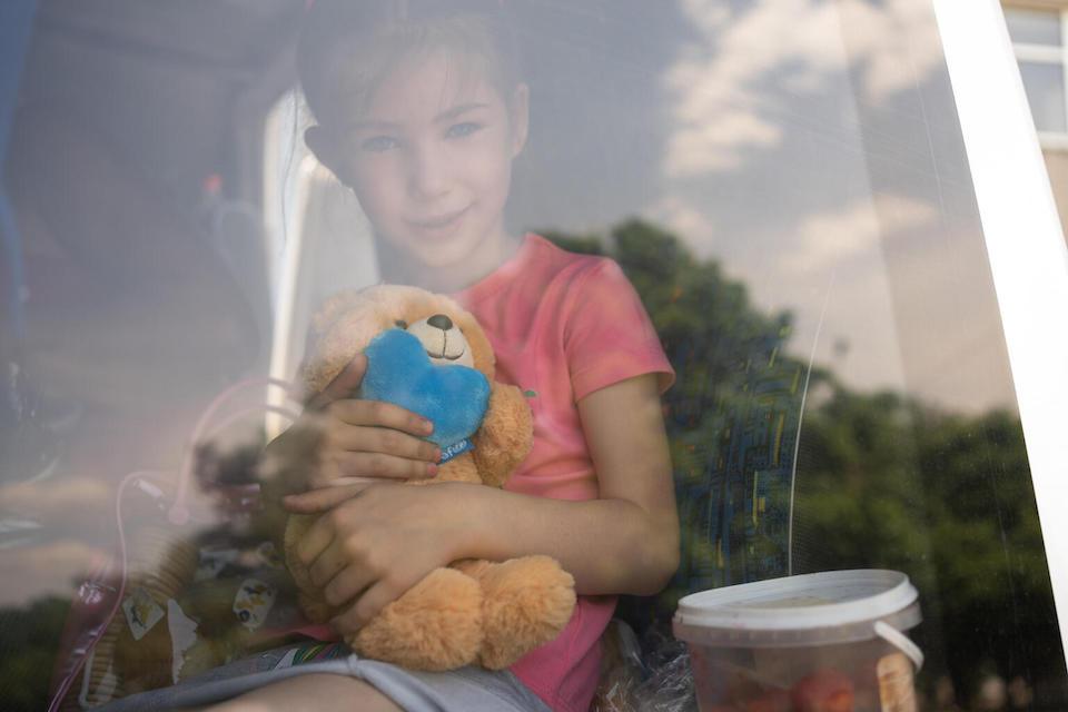 On June 7, 2023, Masha, 6, and her mother evacuated their home on the outskirts of Kherson after the collapse of the Kakhovka dam in southern Ukraine.