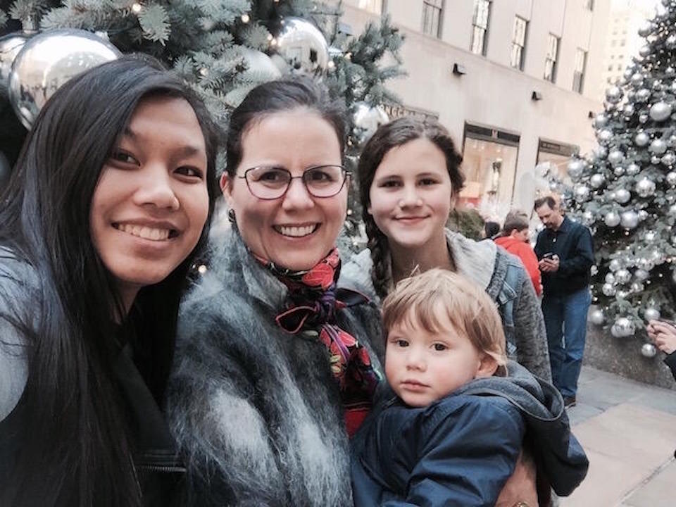 UNICEF USA Northwest board member Carrie Rhodes-Nigam with her children c. 2017