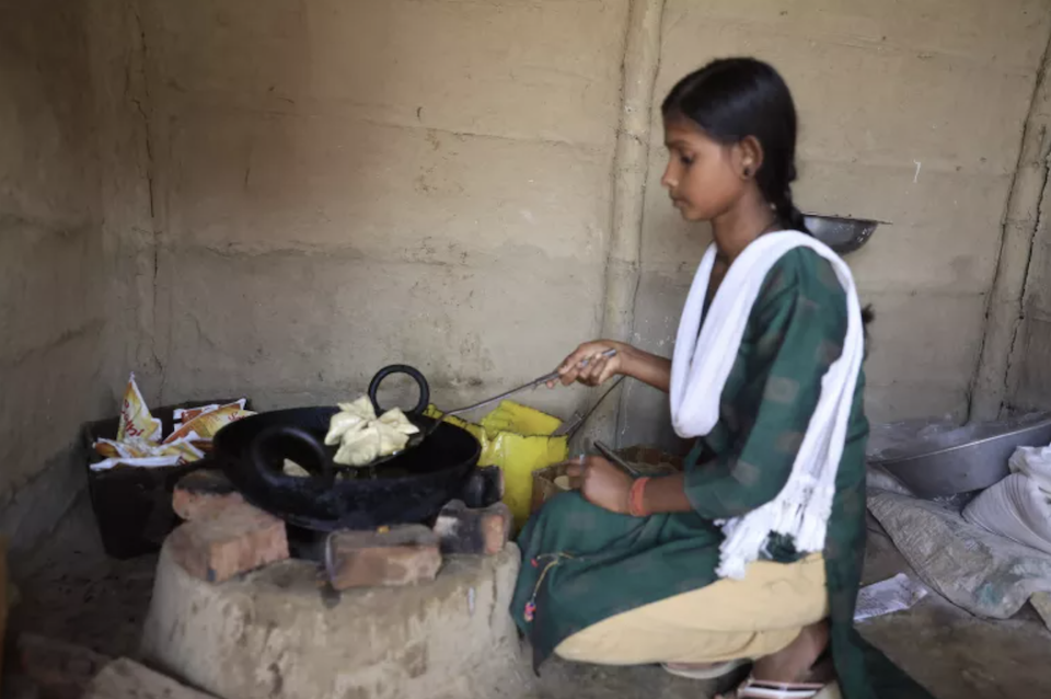 Antima, 16, runs a small food business in Rautahat, Nepal.