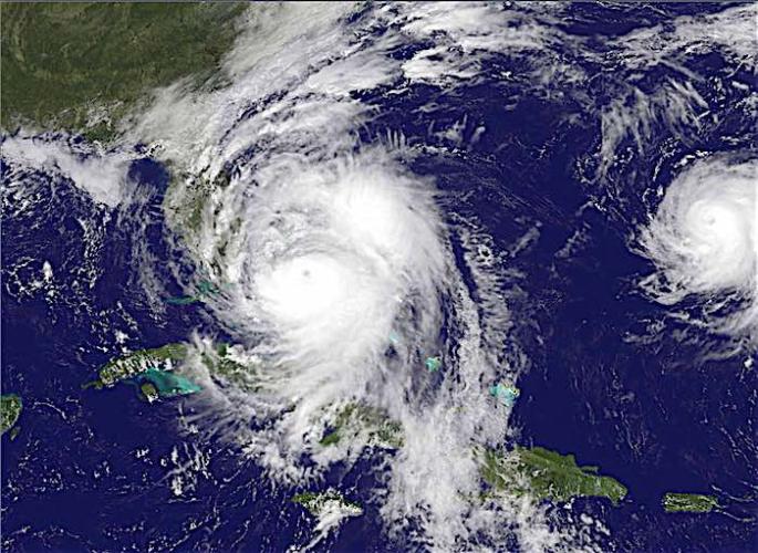 Hurricane Matthew as of 1 PM on October 6, 2016 (NASA satellite image)