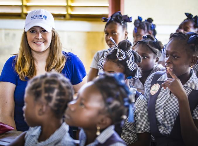 UNICEF&#039;s Lauren Davitt visited a hard-to-reach school on a mountaintop in Plaisance, Haiti.