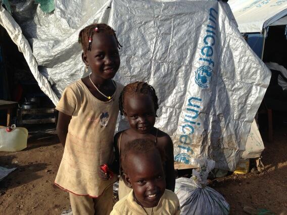 Three of the more than 500,000 displaced children in South Sudan. @UNICEF