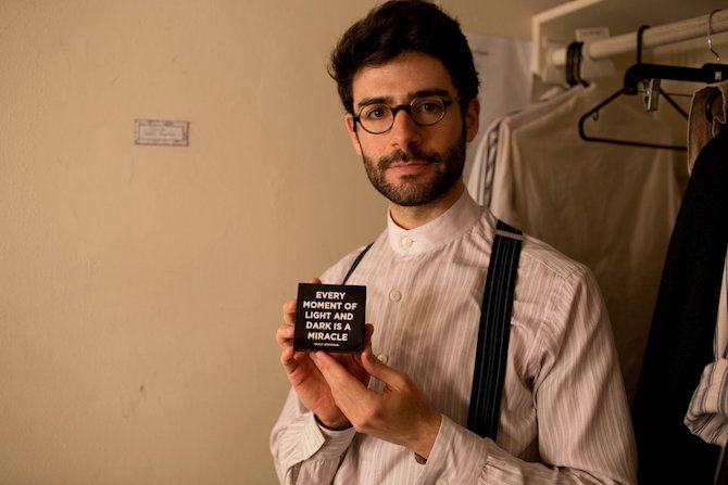 Adam Kantor, backstage at the Broadway production of Fiddler on the Roof