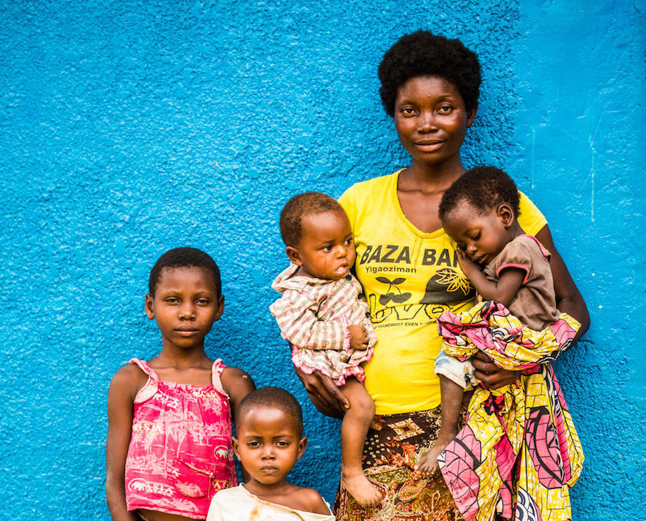 This mother took her four children and ran into the forest when fighting broke out in the Democratic Republic of the Congo.  