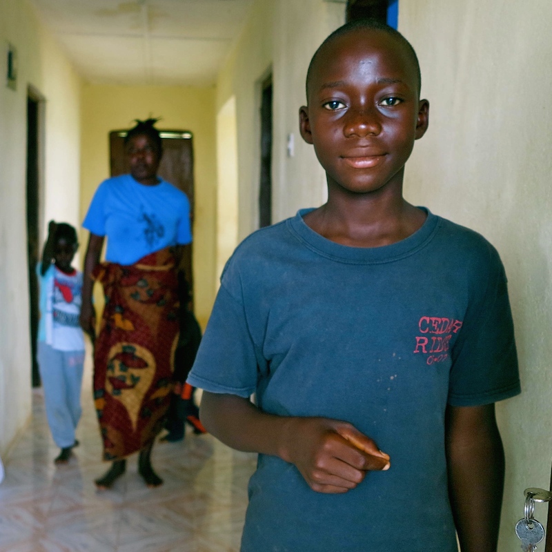 13 year old Francis, in Sierra Leone, lost his family to the Ebola virus.