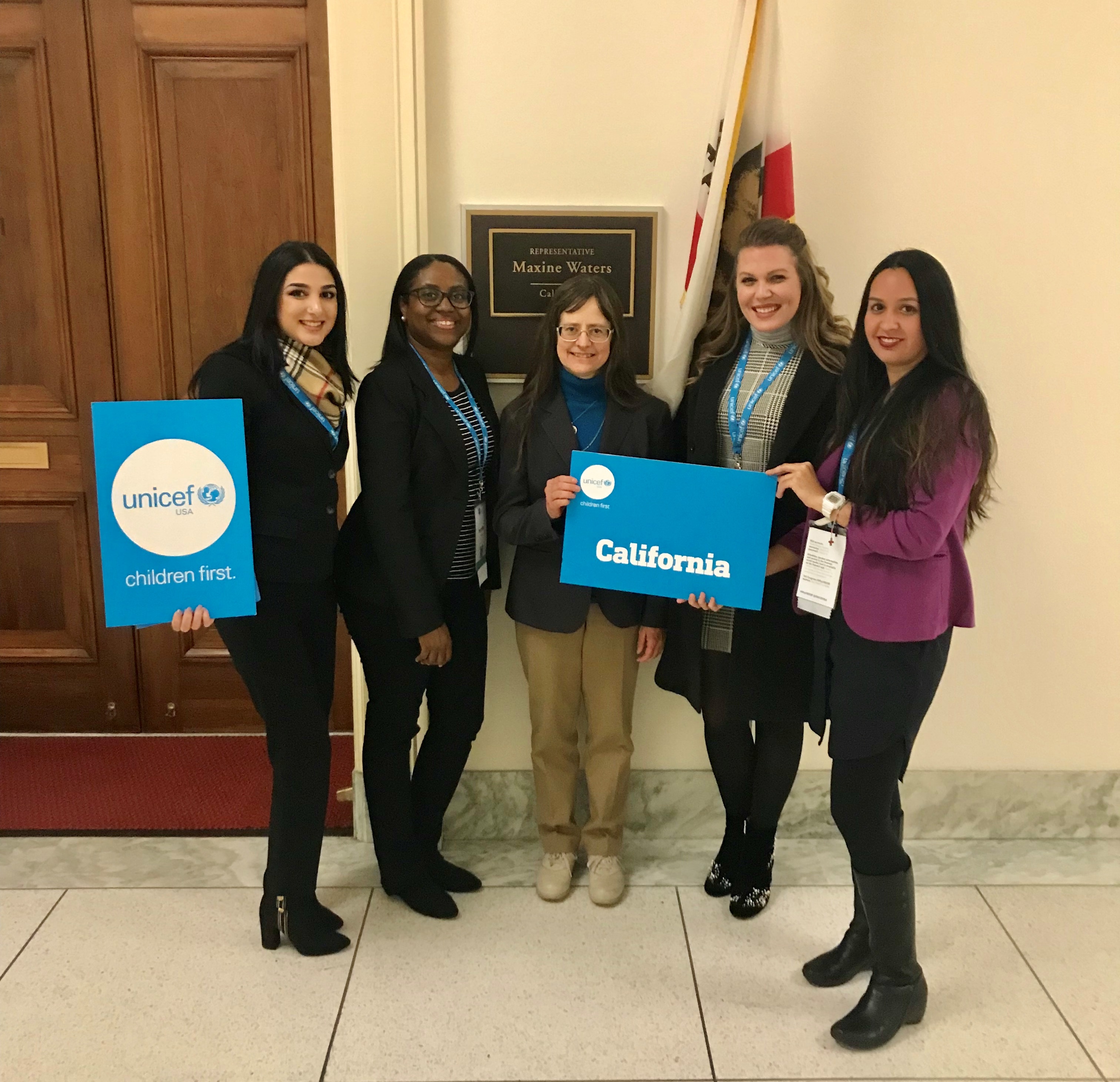 Southern California advocates visit Rep. Maxine Water's Office (D-CA).
