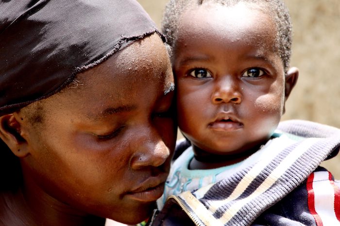 Dzam-Dzam and her last surviving son, Hapso (name changed), age 3, in the village of Zamaï in the Far North Region of Cameroon.  Dzam-Dzam and her son found shelter among the villagers there after their escape from Boko Haram killers in Nigeria. 