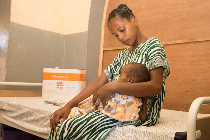 Little Nayarah became malnourished and ill, but slowly regained health and strength at the UNICEF-suppported clinic in Madagascar.