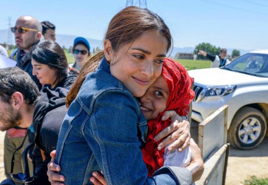 Lebanon, 27 April 2015 - UNICEF supporter and CHIME FOR CHANGE campaign Co-Founder Salma Hayek helped launch CHIME for the Children of Syria, a fundraising appeal to support children and families affected by the Syria crisis.