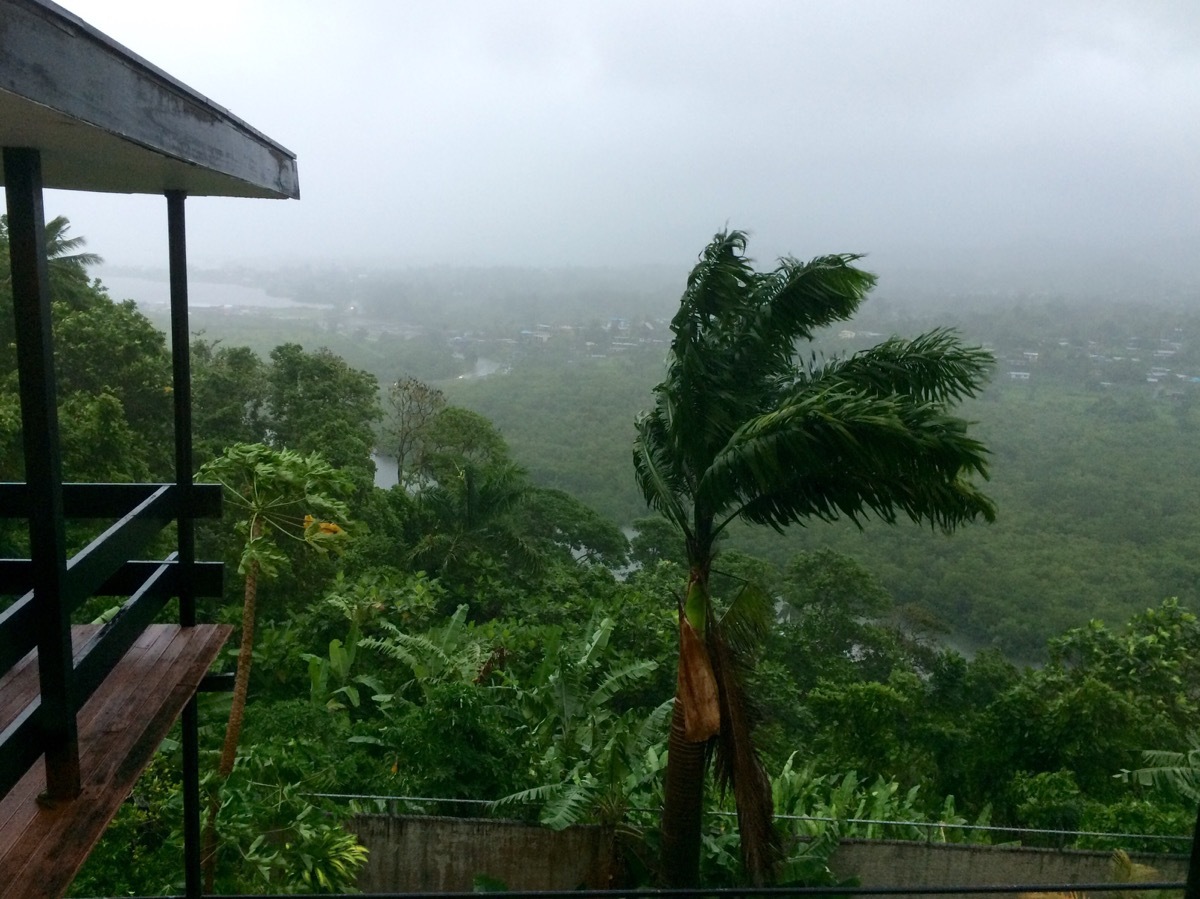 Cyclone Winston batters the Republic of Fifi with winds reaching almost 162 miles per hour.