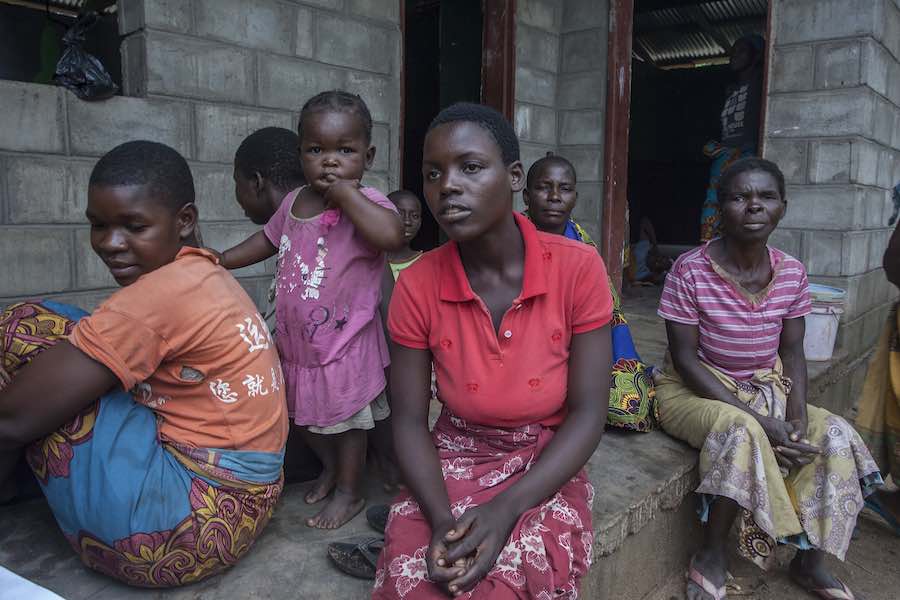 Nesi Kennedy (left), 20, and her daughter, Florah, 3, have been displaced by floods from their Biyasi Village, Group Village Headman Thaundi are staying in Nyachilenda School IDP camp in the area of Traditional Authority Ndamera in Nsanje District in Sout