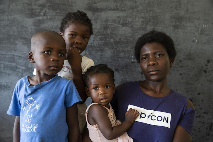 Claudete Victoria and her children ran for their lives when Cyclone Idai ripped through Beira, Mozambique on March 14, 2019. 