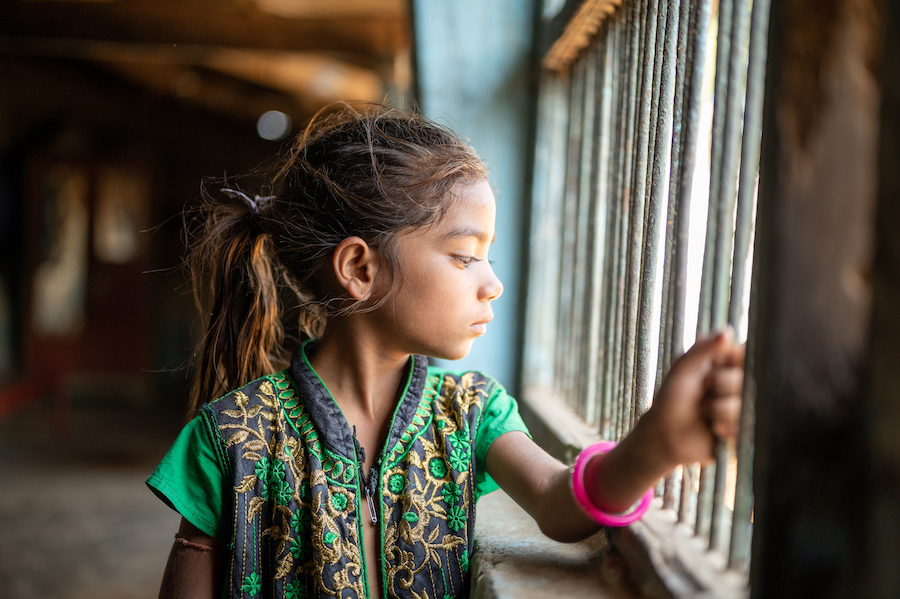UNICEF coordinates alternative care and mental health psychosocial support for vulnerable children around the world. Above, a young recipient of these services, from Kantivaas village, Banaskantha, Gujarat, India. UNICEF coordinates alternative care and mental health psychosocial support for vulnerable children around the world. Above, a young recipient of these services, from Kantivaas village, Banaskantha, Gujarat, India.