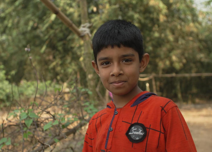Eight-year-old Anik lives near a lead-acid battery recycling plant in Kathgora, Bangladesh.