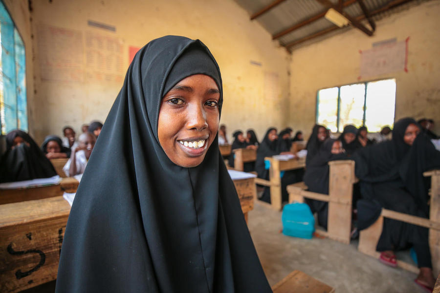 Thirteen-year-old Maryann attends a UNICEF-supported primary school in Saka, Kenya.