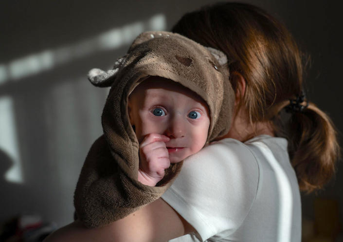 Yehor was less than a month old when the shelling began in Mariupol, Ukraine.