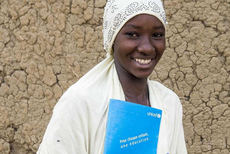 "We sometimes missed school lessons, or even entire school days, when the pump was broken," says Fatoumata Bocoum, 13, who is on her way to school in Dialangou village in central Mali.