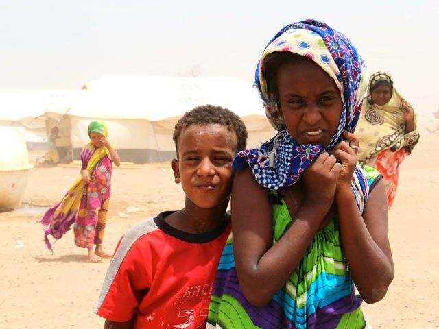 Their home flattened by rockets, Sabah, 10, and her brother, Ahmed, lost everything. Though rebel fighters tried forcing them to stay, they fled with their mother across the sea to Djibouti.