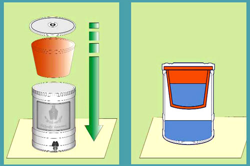 Image of a flower pot filter