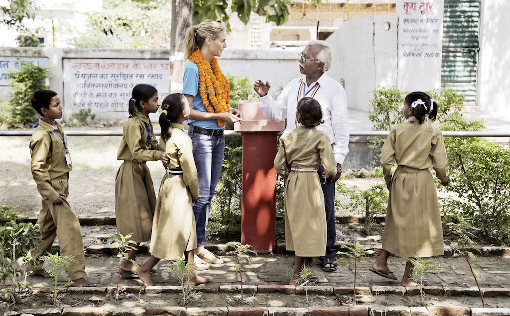 UNICEF Supporter Heidi Klum during a UNICEF Field Visit to India in 2015