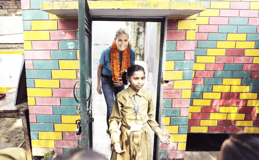 UNICEF Supporter Heidi Klum on a UNICEF Field Trip to India during 2015.