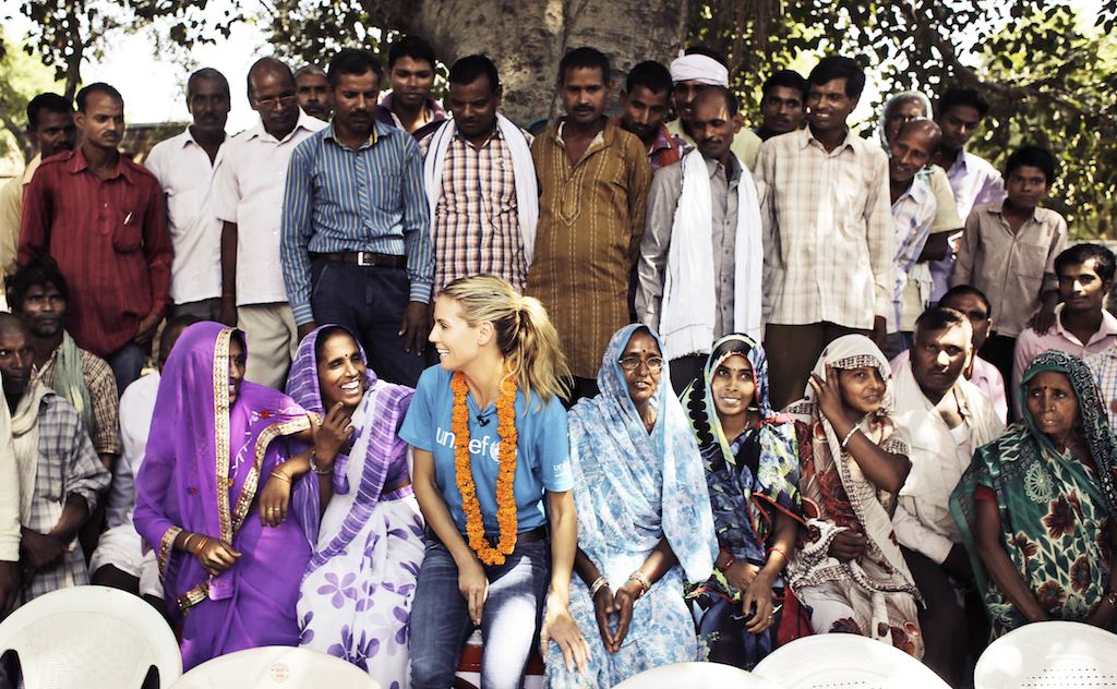 UNICEF Supporter Heidi Klum on a UNICEF Field Visit to India during 2015