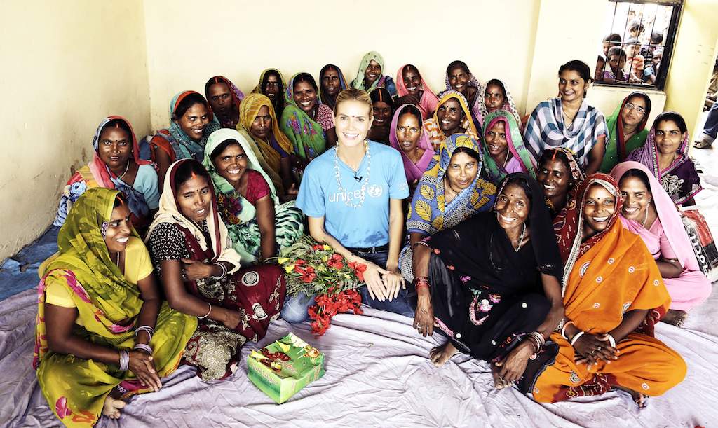 UNICEF Supporter Heidi Klum on a UNICEF Field Visit to India during 2015