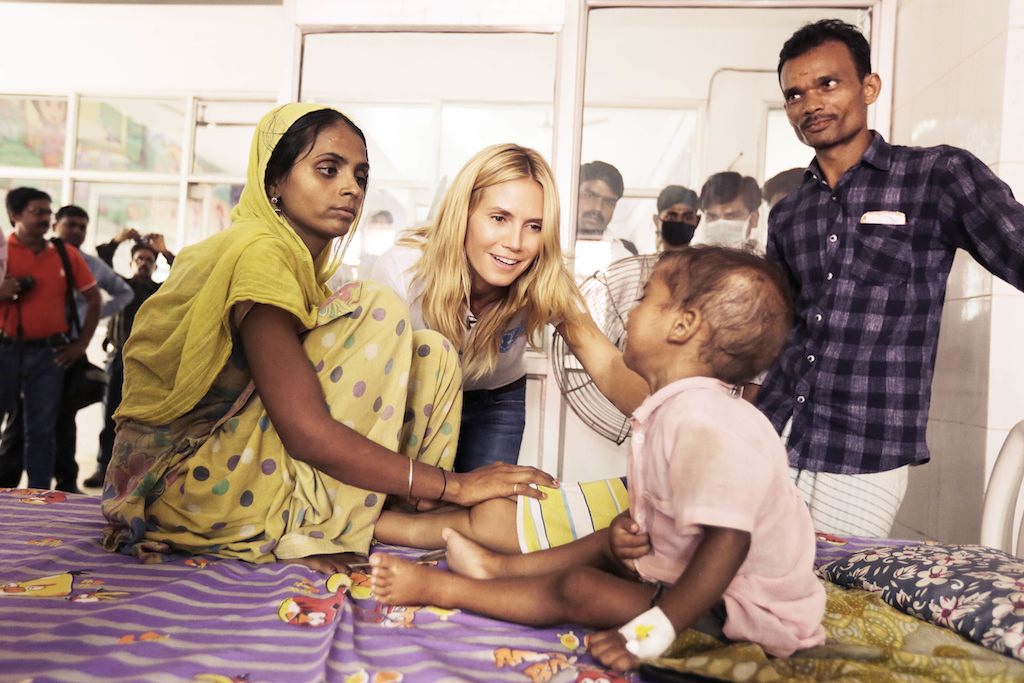 UNICEF Supporter Heidi Klum on a UNICEF Field Visit to India during 2015