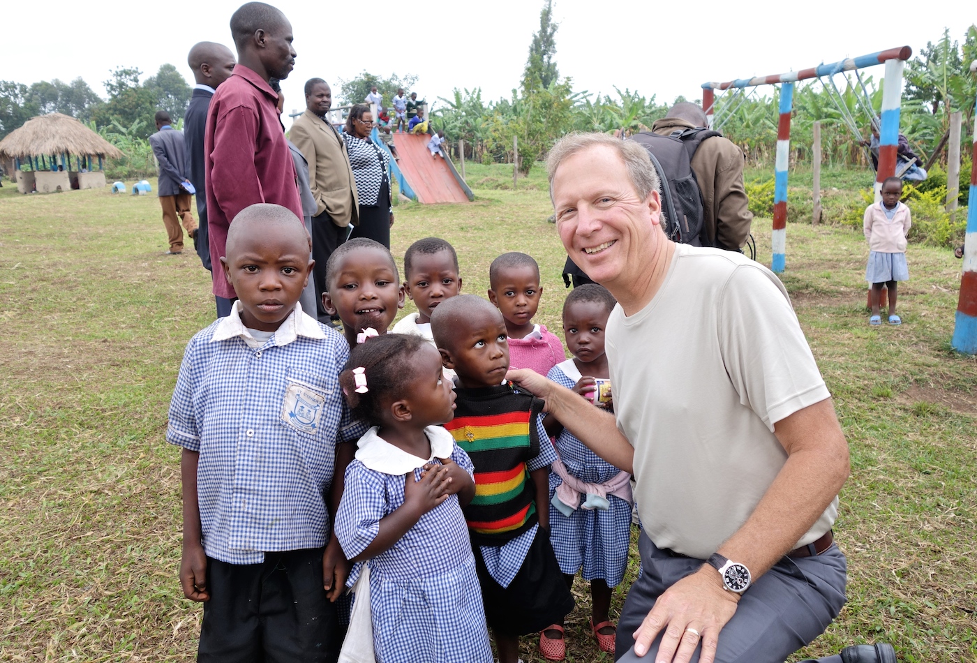 Midwest Regional Board member Bill Dietz on a U.S. Fund for UNICEF field visit to Uganda.