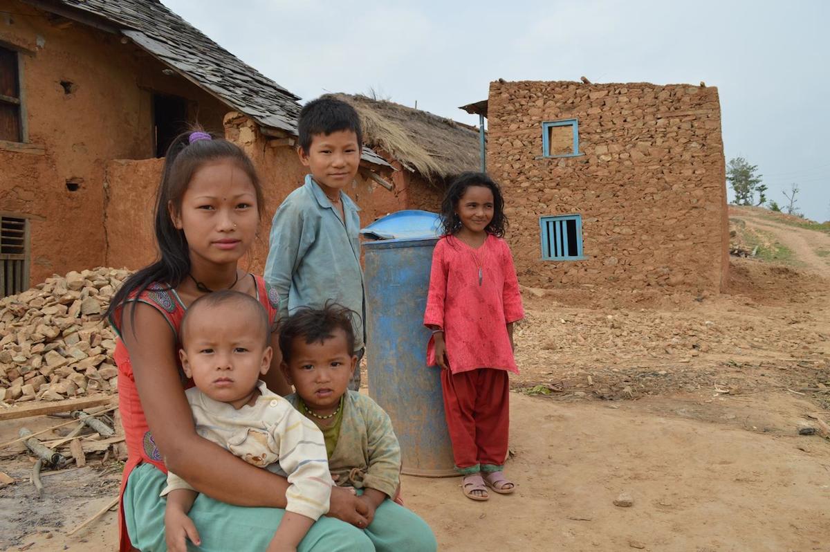 Children in Sitalpati Village Development Committee in Sindhuli, a district affected by Nepal’s April 25 earthquake.