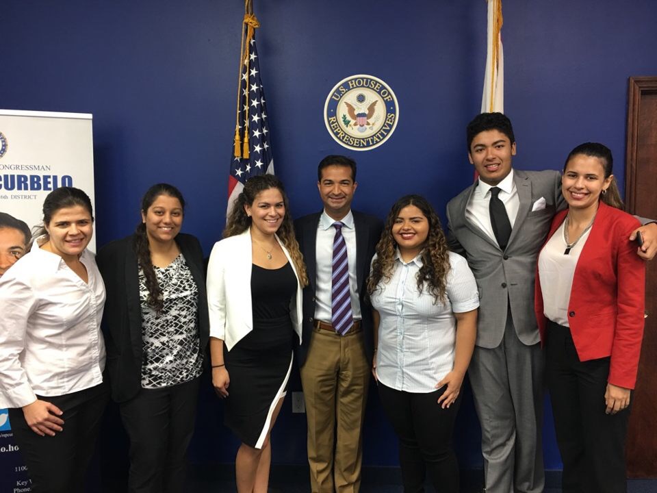 Miami Congressional Action Team members meet with U.S. Congressman Carlos Curbelo