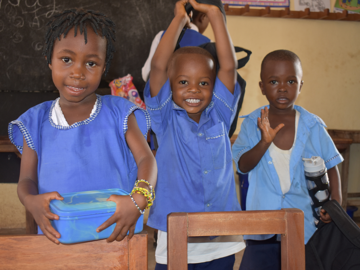 Children at a UNICEF-supported Early Childhood Development Center in Tonkolili District, Sierra Leone