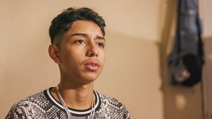 Jeison, 16, photographed in his home in Brentwood, New York, came to the U.S. at age 10 as an unaccompanied minor, traveling from his home country of Honduras.