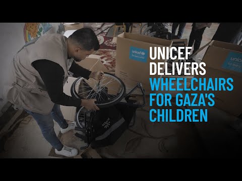 Thumbnail for video UNICEF Delivers Wheelchairs for Gaza's Children