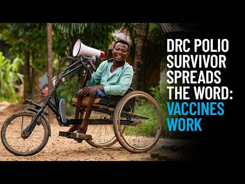 Thumbnail for video DRC Polio Survivor Spreads the Word: Vaccines Work