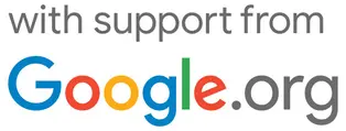 with support from Google.org logo