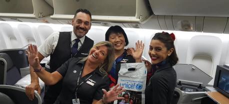 UNICEF Change for Good on American Airlines Banner