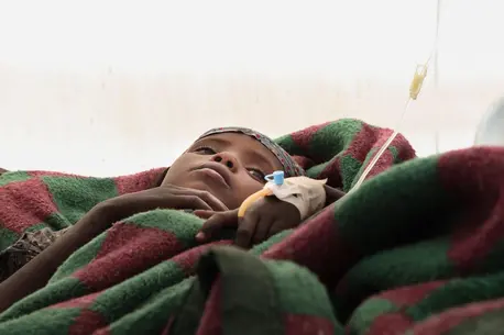 A child recovers from cholera at a UNICEF treatment center in Ethiopia's Oromia Region.