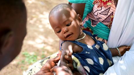 Child receiving vaccination 