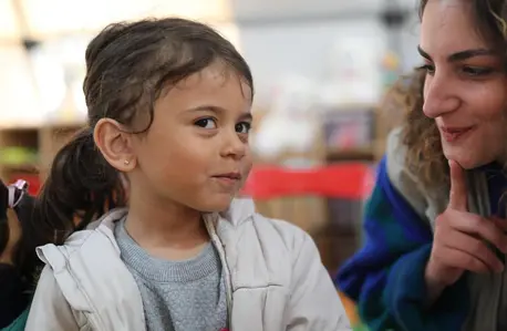Elanur, 5, whose family lost their home when a massive earthquake struck Türkiye in the early hours of Feb. 6, 2023.