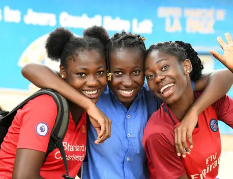 Teenagers hanging out in Dolisie, in the South of Congo.