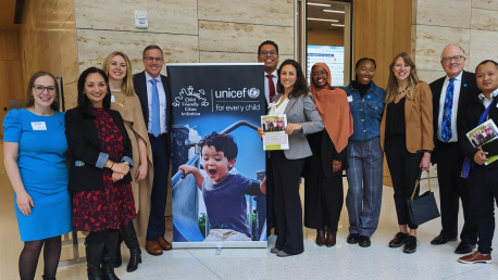 UNICEF USA staff and youth leaders attend the CFCI Minneapolis Candidate Ceremony.
