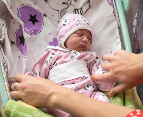 Baby Hanna was born into conflict in the city of Shostka in northeastern Ukraine in 2022.