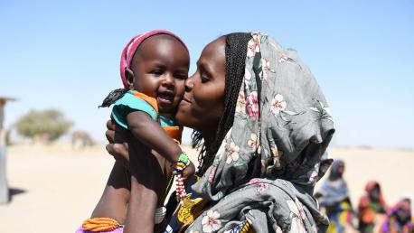 UNICEF provides medicines, therapeutic milk, Plumpy’nut and other health services to babies at a refugee camp in Chad.