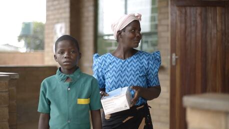 Chifundo, 10, receives treatment for type 1 diabetes at Neno District Hospital in Malawi.