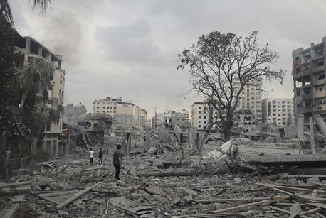 A neighborhood in Gaza destroyed by fighting.