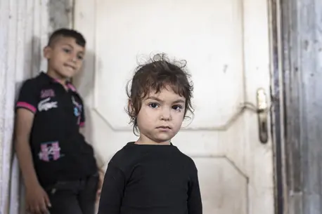 Hind, a 4-year-old refugee from Syria, is one of 130,000 children benefitting from the Haddi cash transfer program in Lebanon.